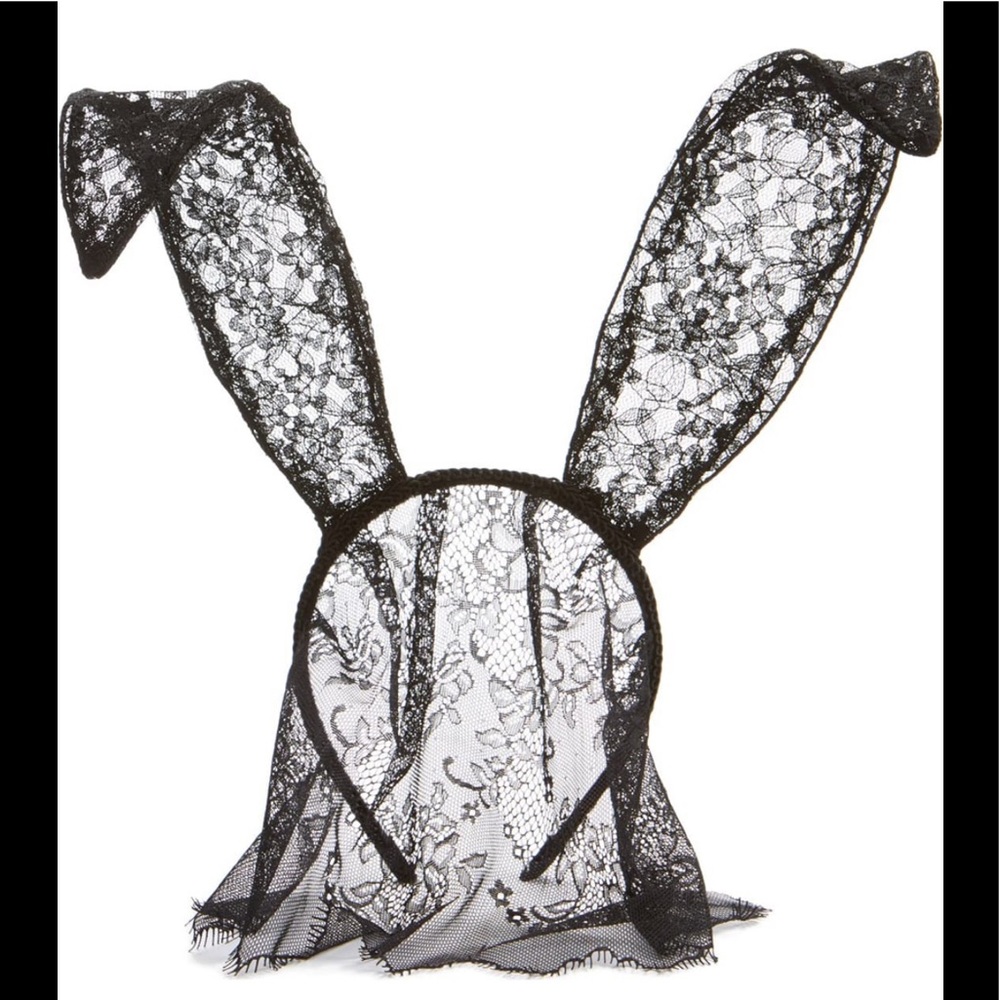 Halloween Lace Bunny Ears With Lace Face 🎃 🐰